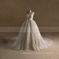 Wonderful Queen Ball Gown Lace Beaded Wedding Dress With Long Train